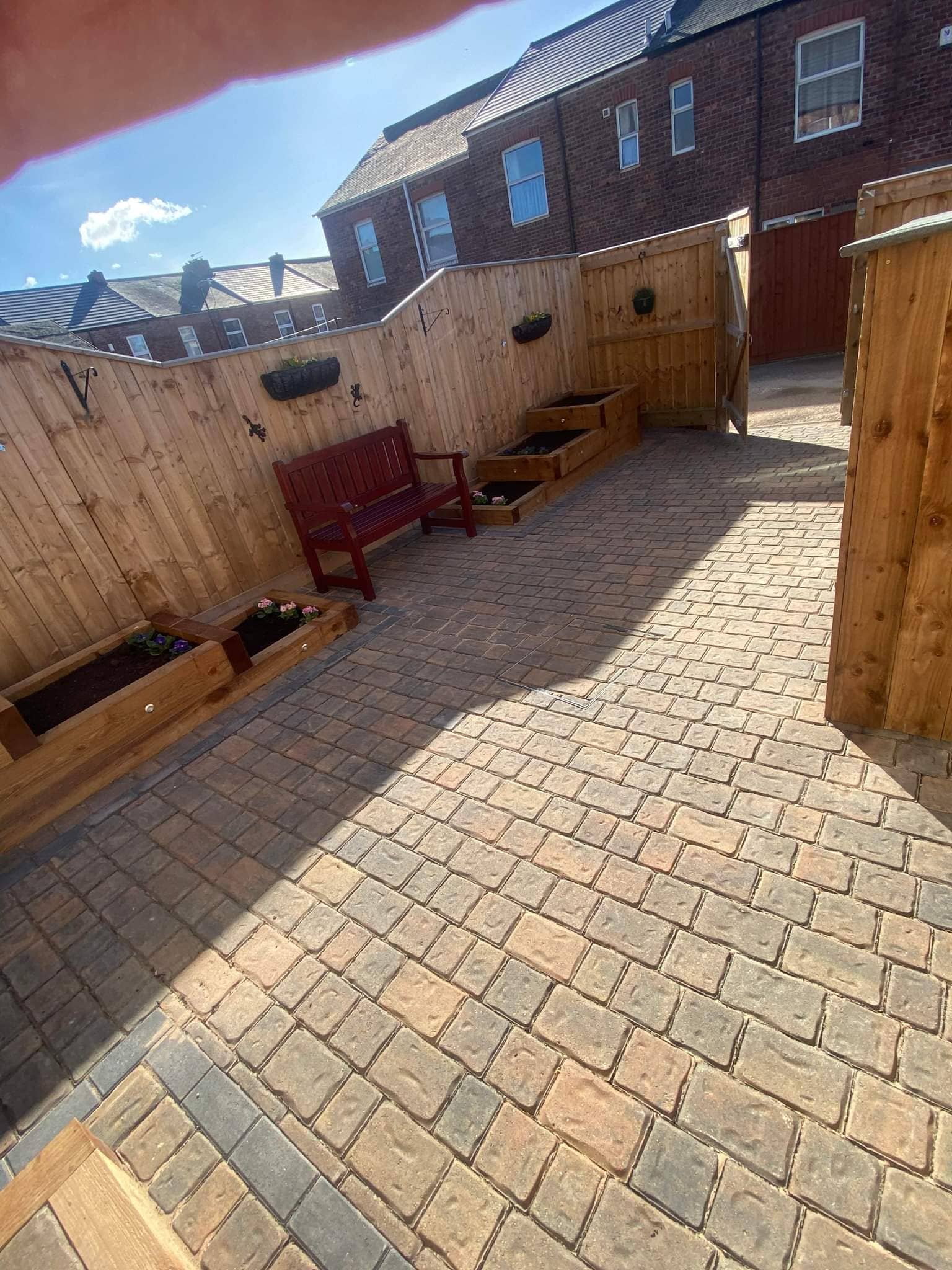 Residential block paving patio