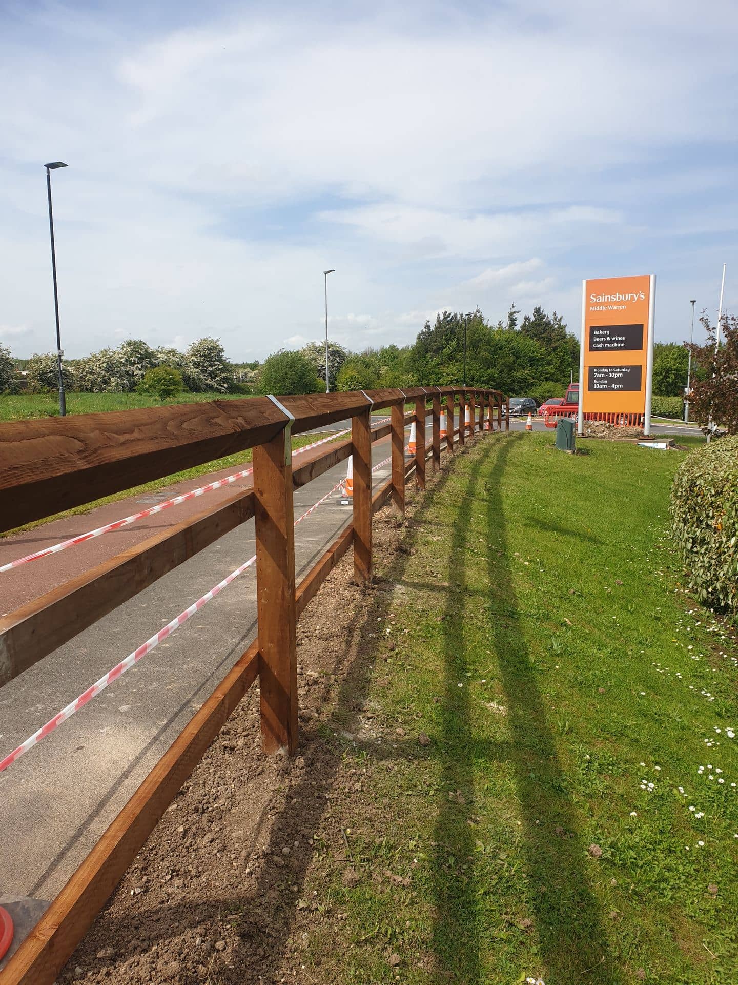 Birds mouth fencing installation